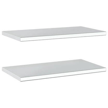 Wall Shelves 2 pcs 75x40 cm Silver Stainless Steel