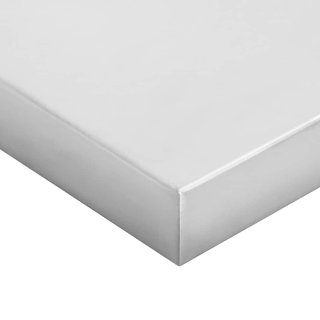Wall Shelves 2 pcs 75x40 cm Silver Stainless Steel
