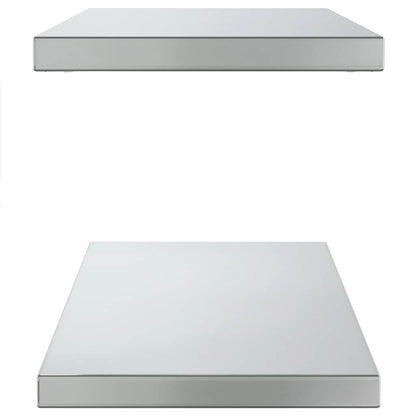 Wall Shelves 2 pcs 75x30 cm Silver Stainless Steel