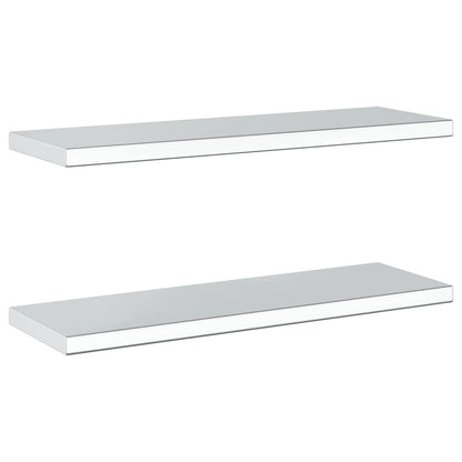 Wall Shelves 2 pcs 75x23.5 cm Silver Stainless Steel