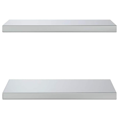 Wall Shelves 2 pcs 50x30 cm Silver Stainless Steel