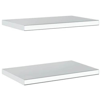 Wall Shelves 2 pcs 50x30 cm Silver Stainless Steel