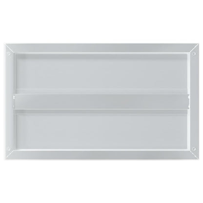 Wall Shelves 2 pcs 50x30 cm Silver Stainless Steel