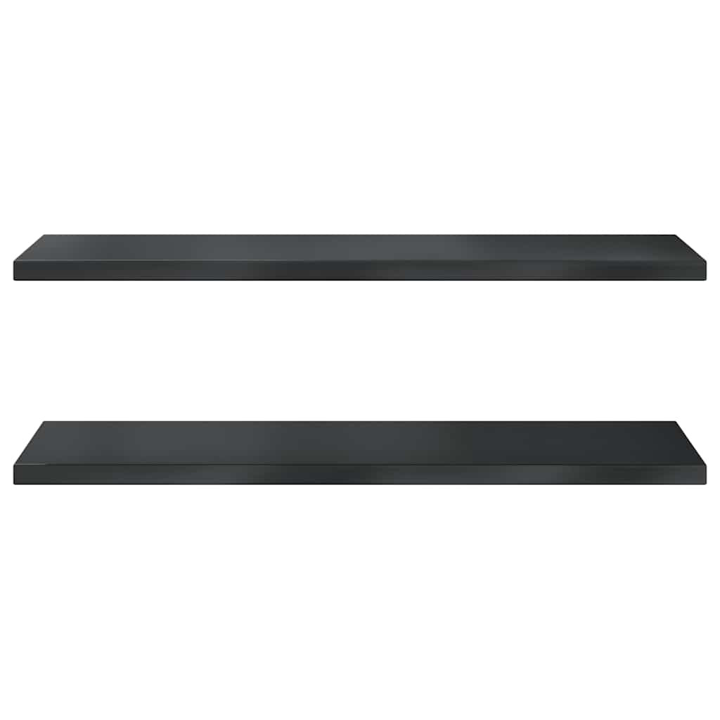 Wall Shelves 2 pcs 100x40 cm Black Stainless Steel