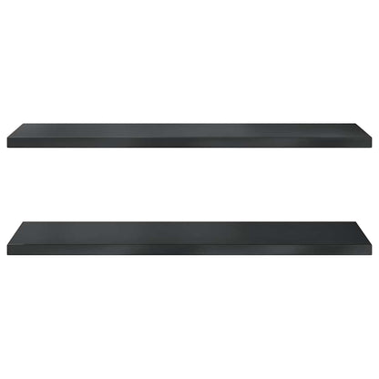 Wall Shelves 2 pcs 100x40 cm Black Stainless Steel