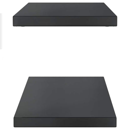 Wall Shelves 2 pcs 100x30 cm Black Stainless Steel