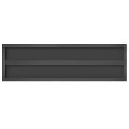 Wall Shelves 2 pcs 100x30 cm Black Stainless Steel