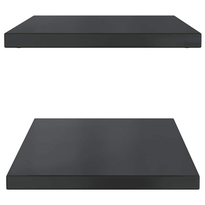 Wall Shelves 2 pcs 75x40 cm Black Stainless Steel
