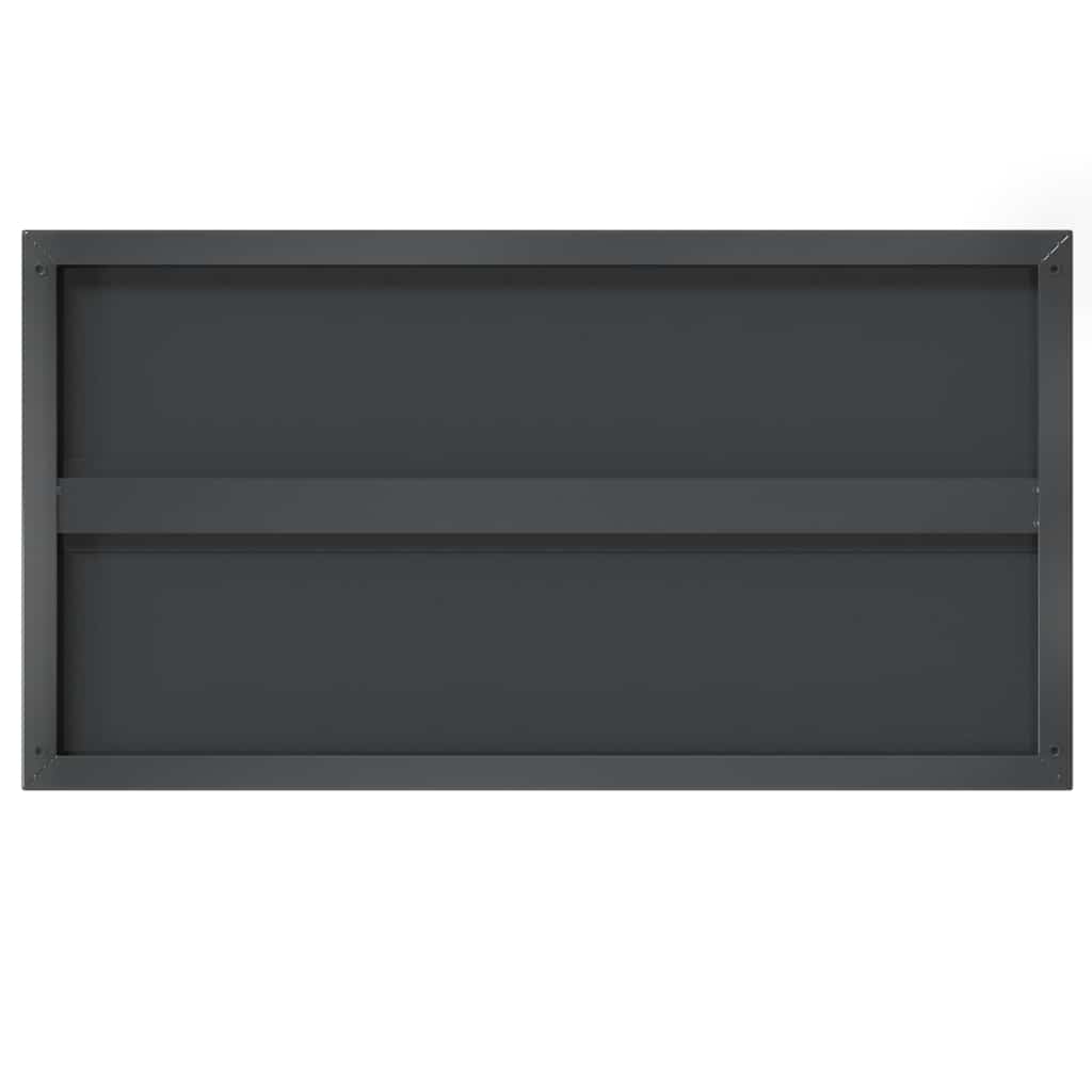 Wall Shelves 2 pcs 75x40 cm Black Stainless Steel