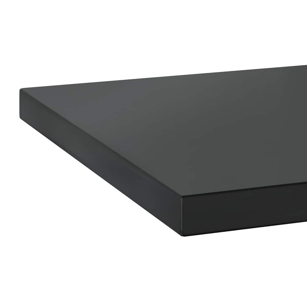 Wall Shelves 2 pcs 75x40 cm Black Stainless Steel