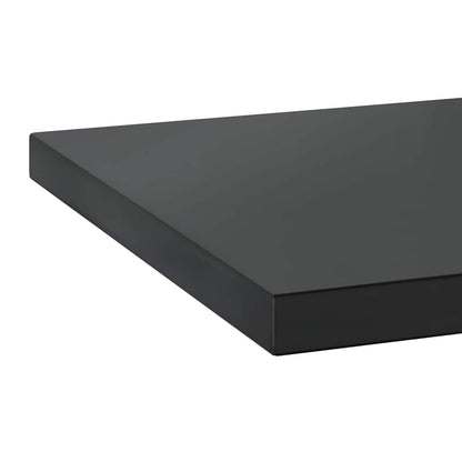 Wall Shelves 2 pcs 75x40 cm Black Stainless Steel