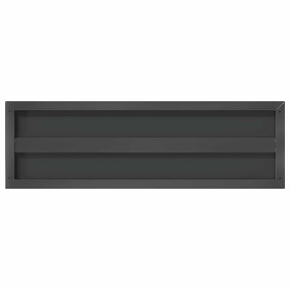 Wall Shelves 2 pcs 75x23.5 cm Black Stainless Steel
