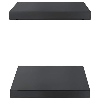 Wall Shelves 2 pcs 50x30 cm Black Stainless Steel