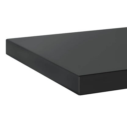 Wall Shelves 2 pcs 50x30 cm Black Stainless Steel