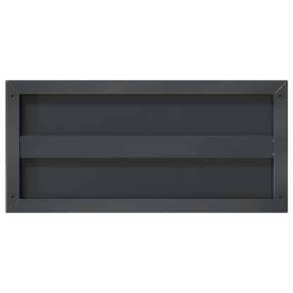 Wall Shelves 2 pcs 50x23.5 cm Black Stainless Steel