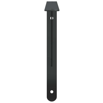 Shelf Brackets 4 pcs 40x2.5x25 cm Black Stainless Steel