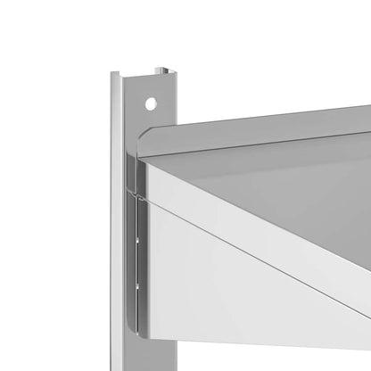 2-Tier Wall Shelf 50x40x48 cm Silver Stainless Steel