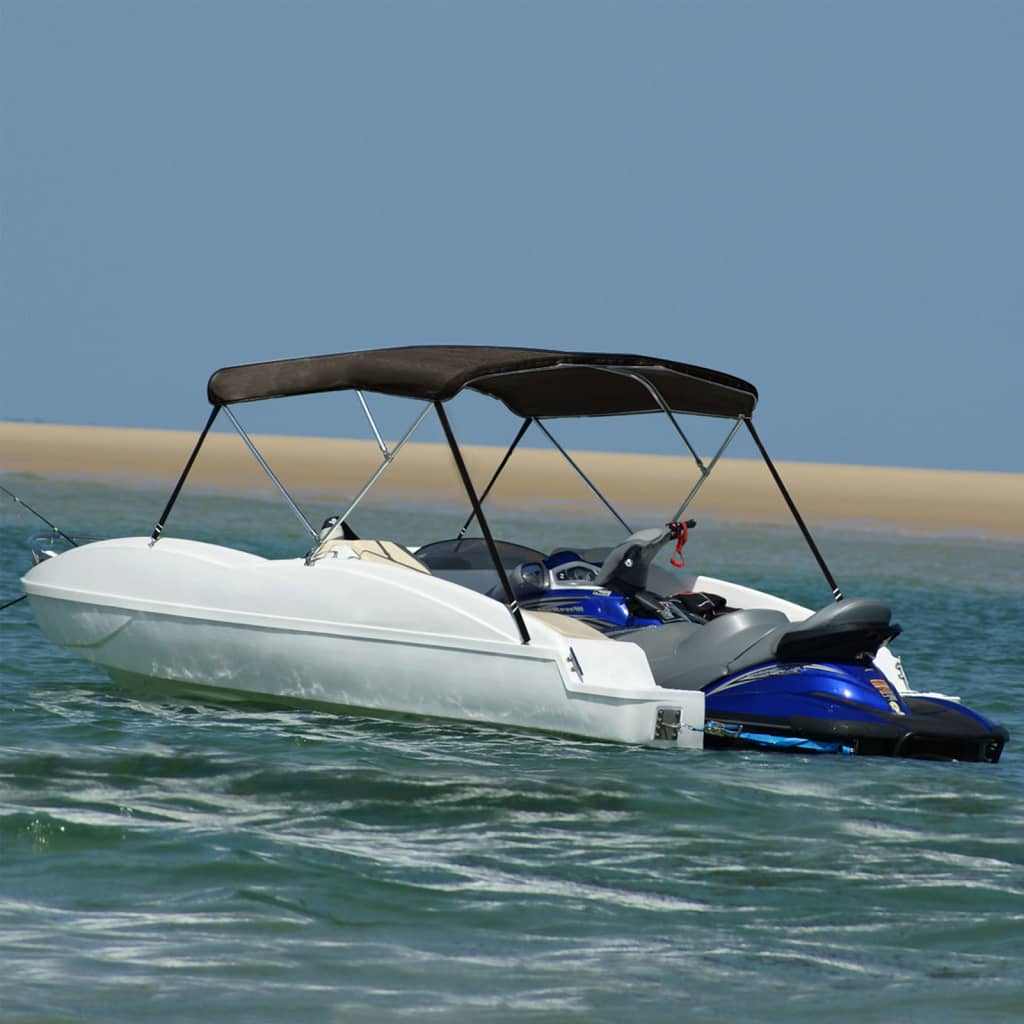 3-bow Bimini Top Black 183x180x137 cm