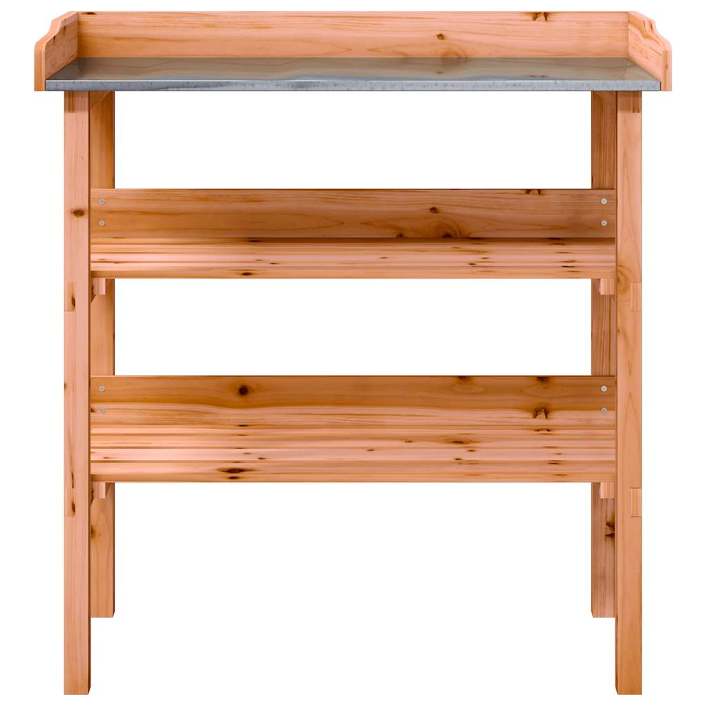 Plant Table with Shelves Brown 78x38x82.5 cm Solid Wood Fir