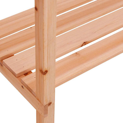 Plant Table with Shelves Brown 78x38x82.5 cm Solid Wood Fir