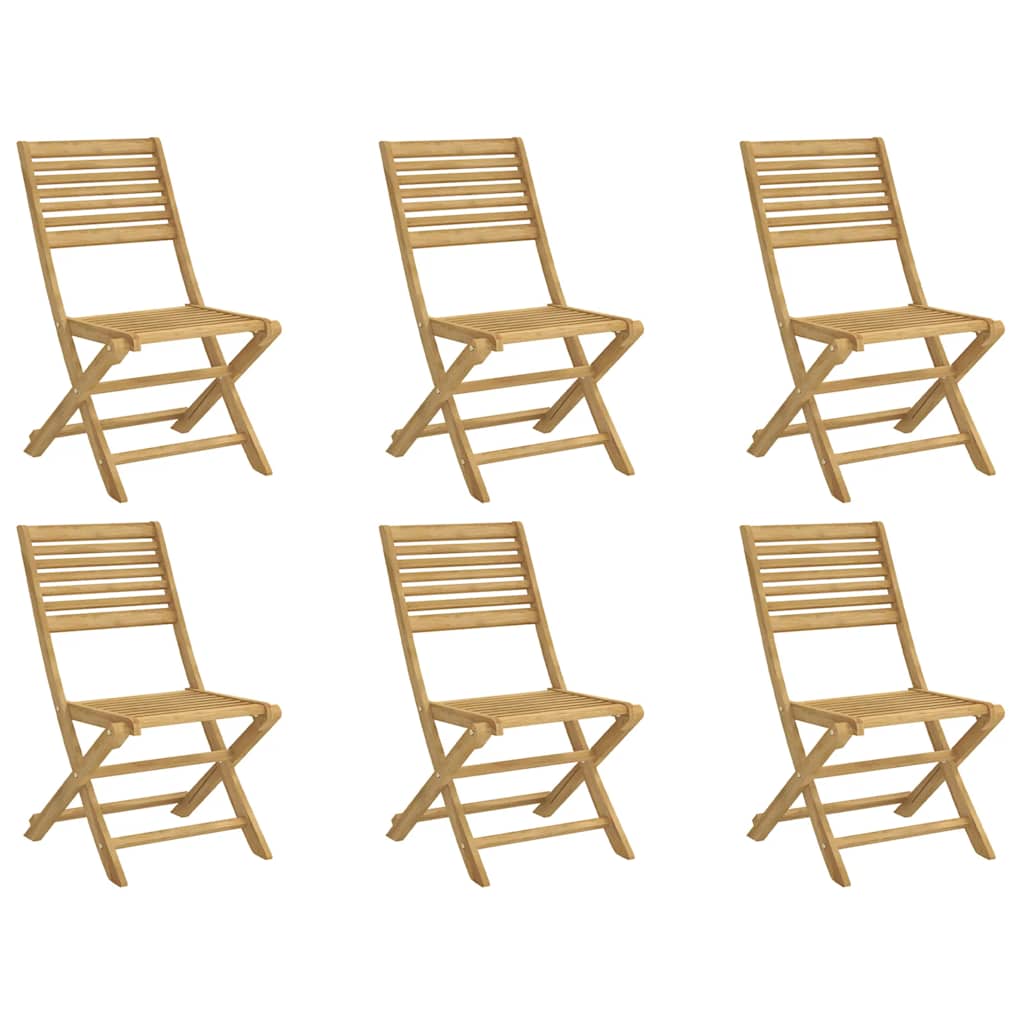 Folding Chairs 6 pcs 48,5x61,5x87 cm Solid Wood Acacia