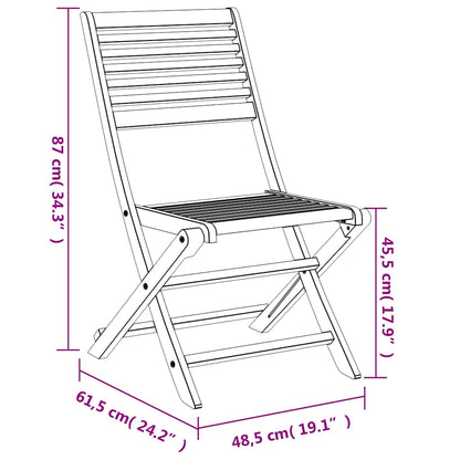 Folding Chairs 6 pcs 48,5x61,5x87 cm Solid Wood Acacia