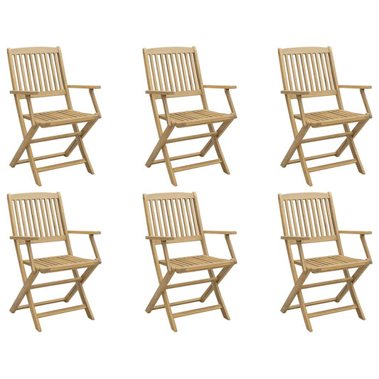Folding Chairs 6 pcs 54,5x58x90 cm Solid Wood Acacia