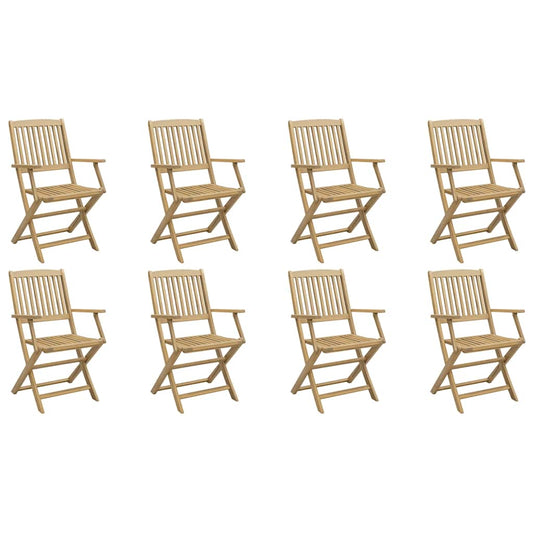 Folding Chairs 8 pcs 54,5x58x90 cm Solid Wood Acacia