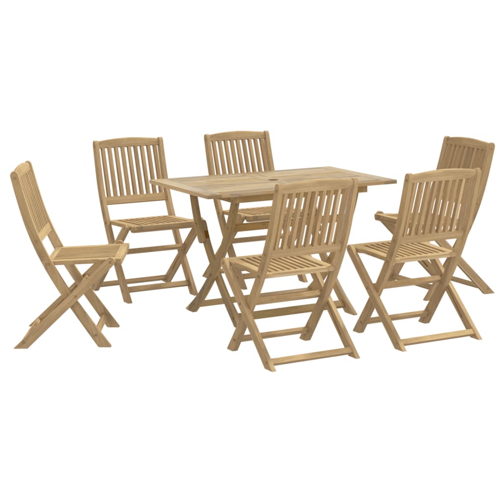 7 Piece Garden Dining Set Solid Wood Acacia
