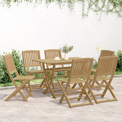 7 Piece Garden Dining Set Solid Wood Acacia