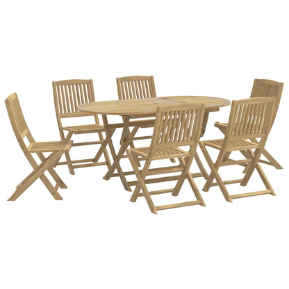 7 Piece Garden Dining Set Solid Wood Acacia