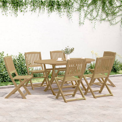 7 Piece Garden Dining Set Solid Wood Acacia
