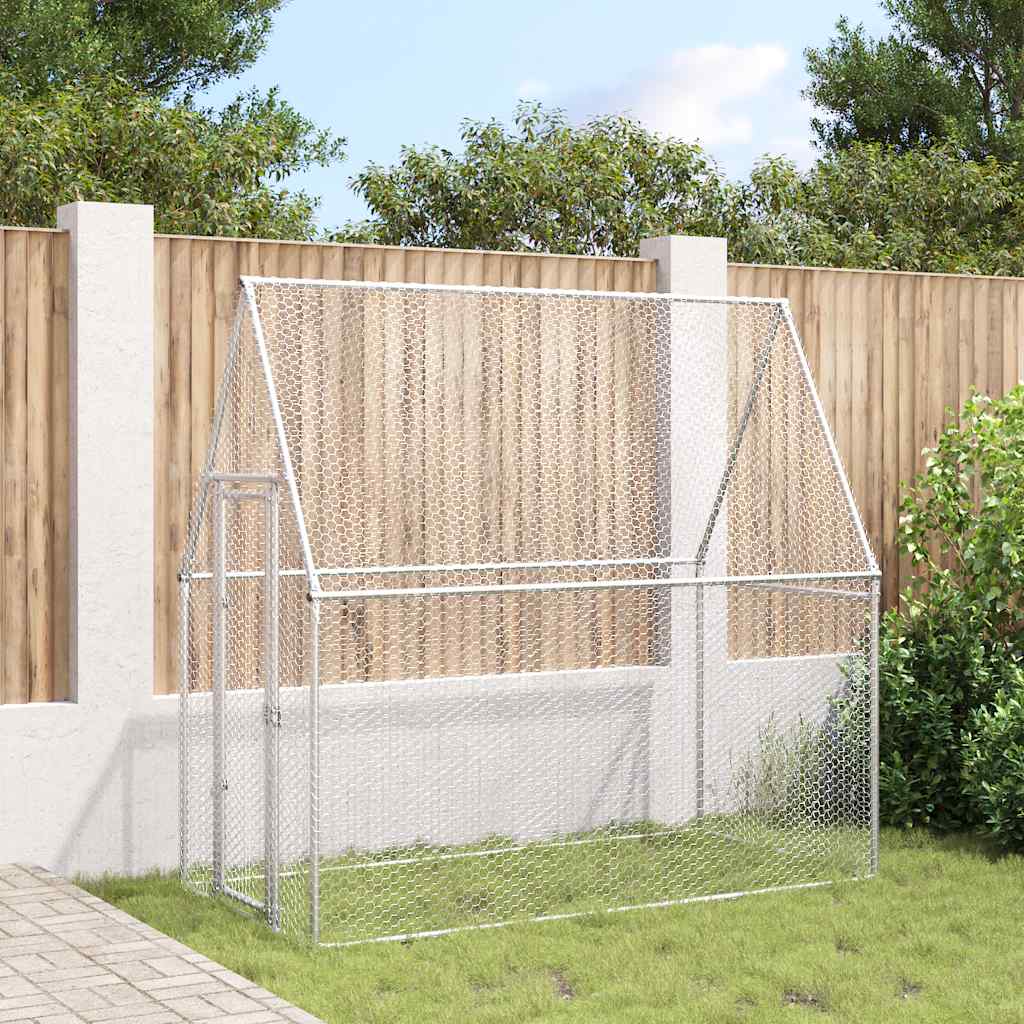 Chicken Cage Silver 200x100x190 cm Galvanised Steel