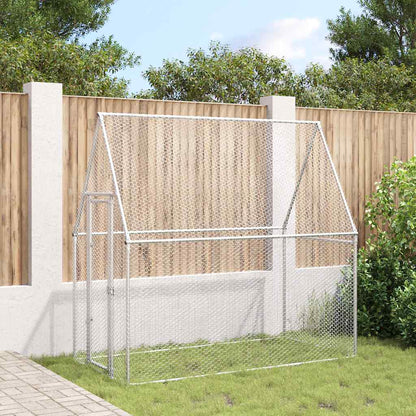 Chicken Cage Silver 200x100x190 cm Galvanised Steel
