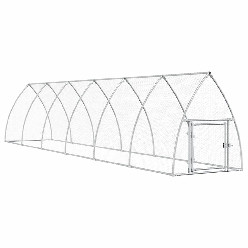 Chicken Cage Silver 600x105x120 cm Galvanised Steel