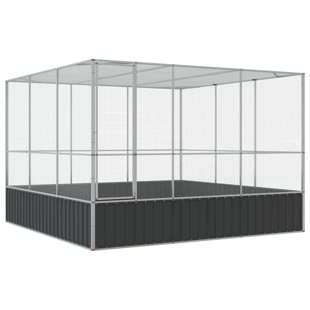 Aviary Silver and Anthracite Galvanized steel, steel Large Locks