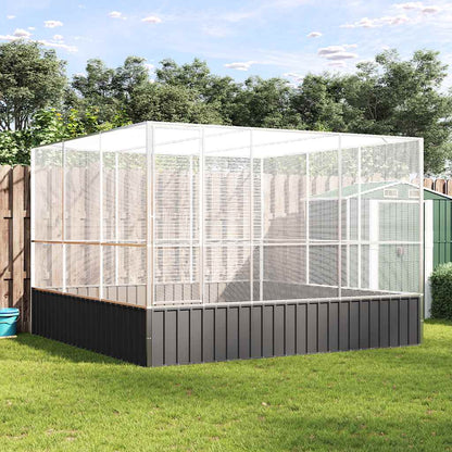 Aviary Silver and Anthracite Galvanized steel, steel Large Locks