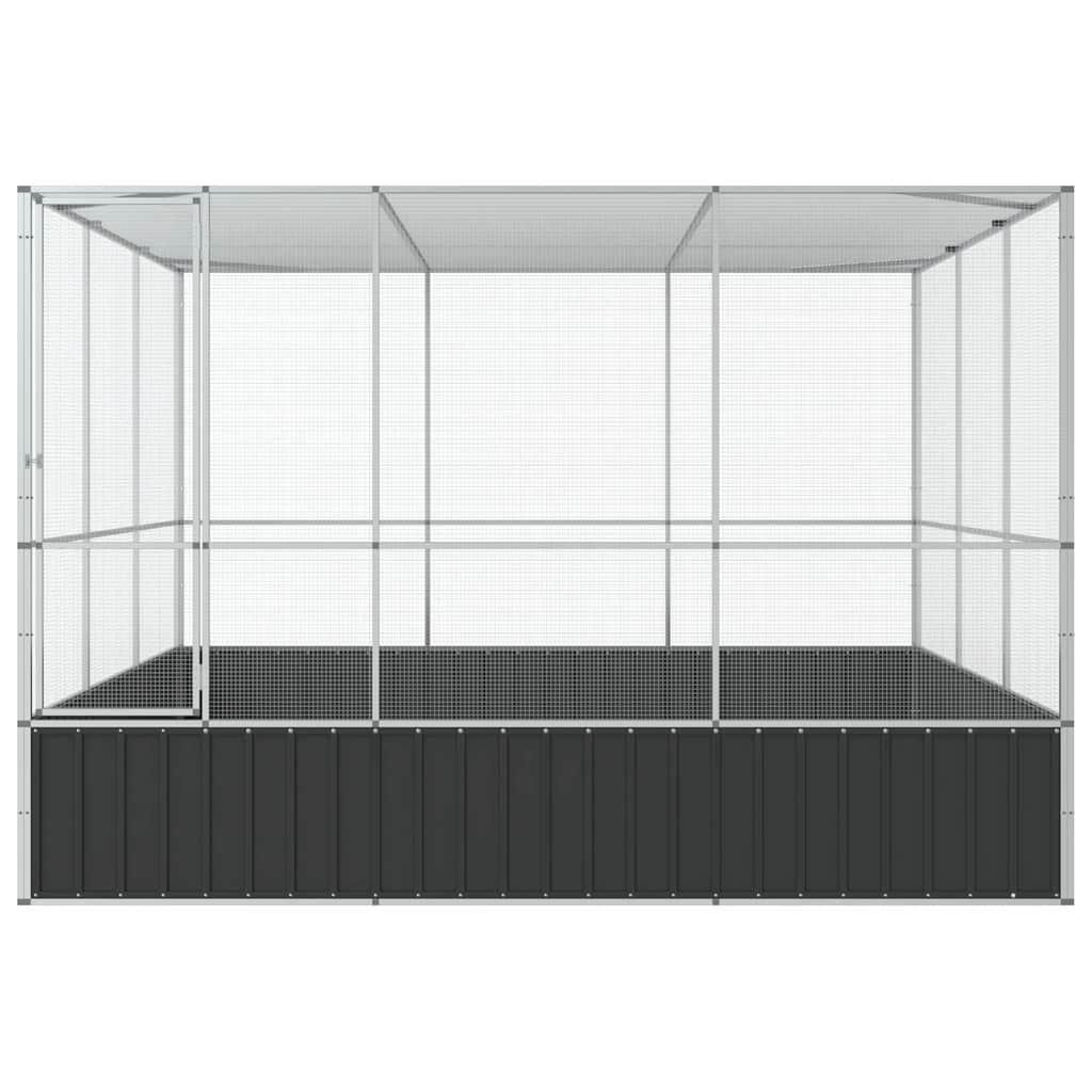 Aviary Silver and Anthracite Galvanized steel, steel Large Locks