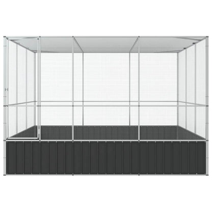 Aviary Silver and Anthracite Galvanized steel, steel Large Locks