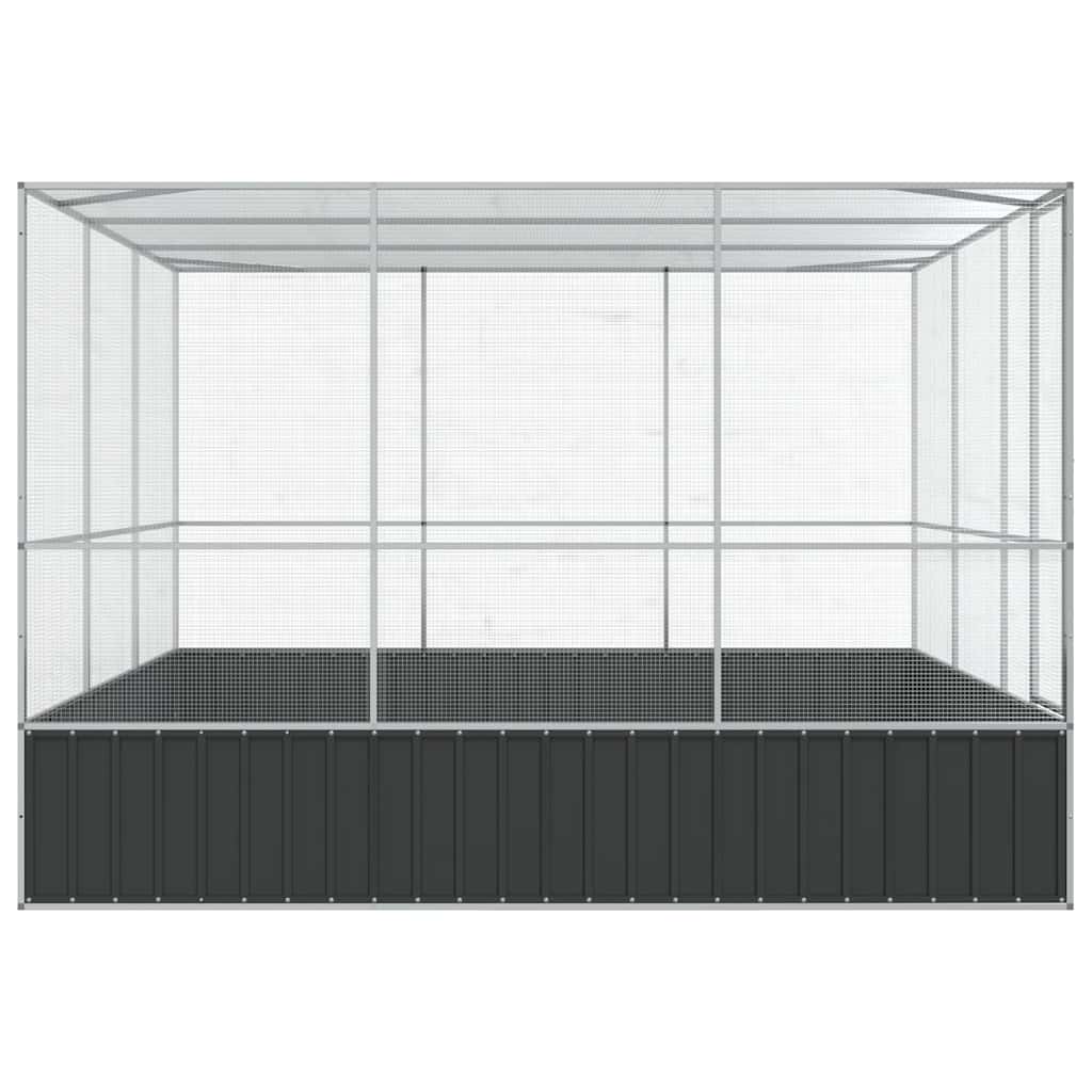 Aviary Silver and Anthracite Galvanized steel, steel Large Locks