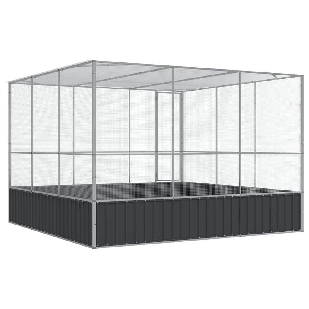 Aviary Silver and Anthracite Galvanized steel, steel Large Locks