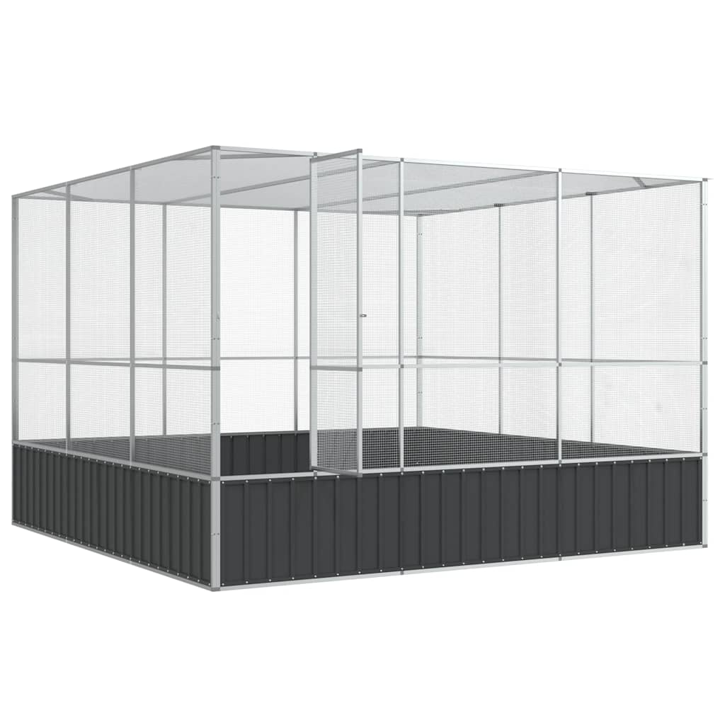 Aviary Silver and Anthracite Galvanized steel, steel Large Locks