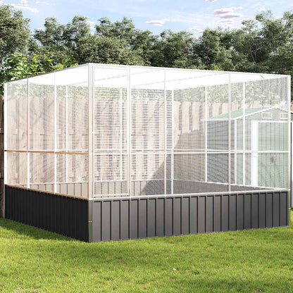 Aviary Silver and Anthracite Galvanized steel, steel Large Locks