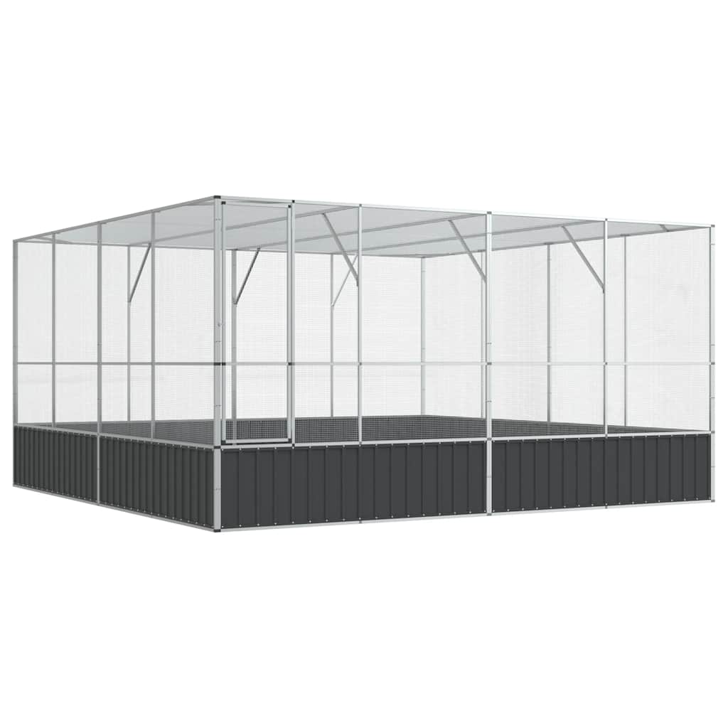 Aviary Silver Galvanized steel Large Durable Aviary