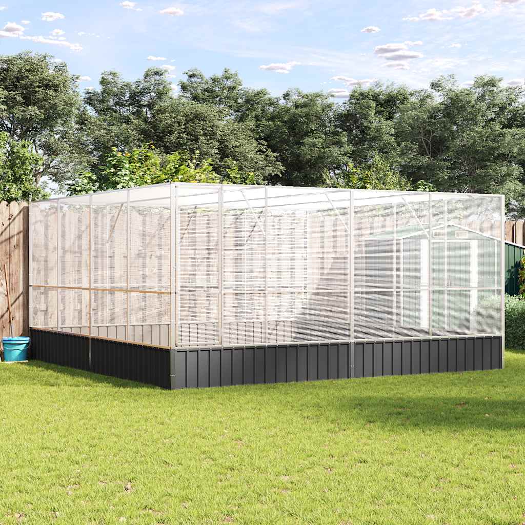 Aviary Silver Galvanized steel Large Durable Aviary