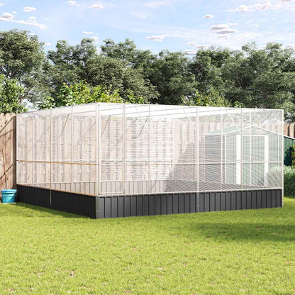 Aviary Silver Galvanized steel Large Durable Aviary