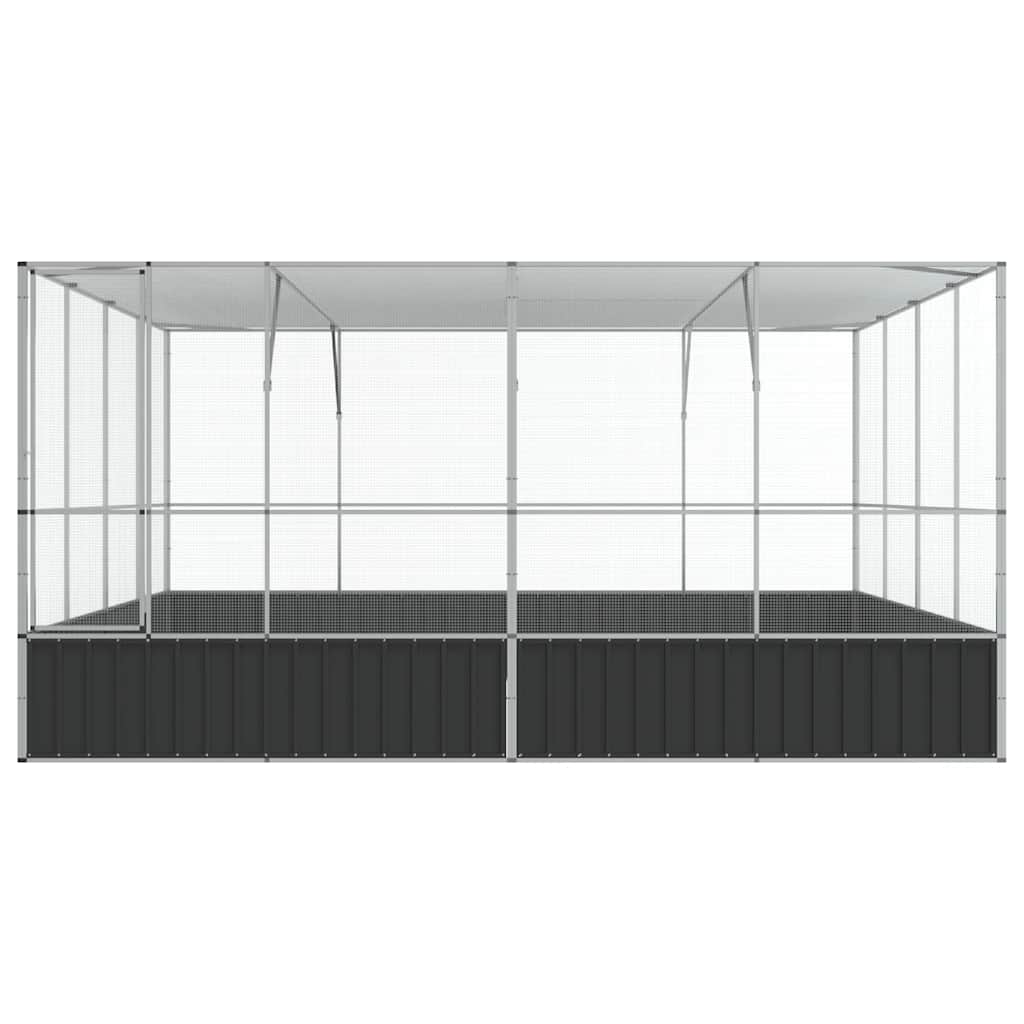 Aviary Silver Galvanized steel Large Durable Aviary