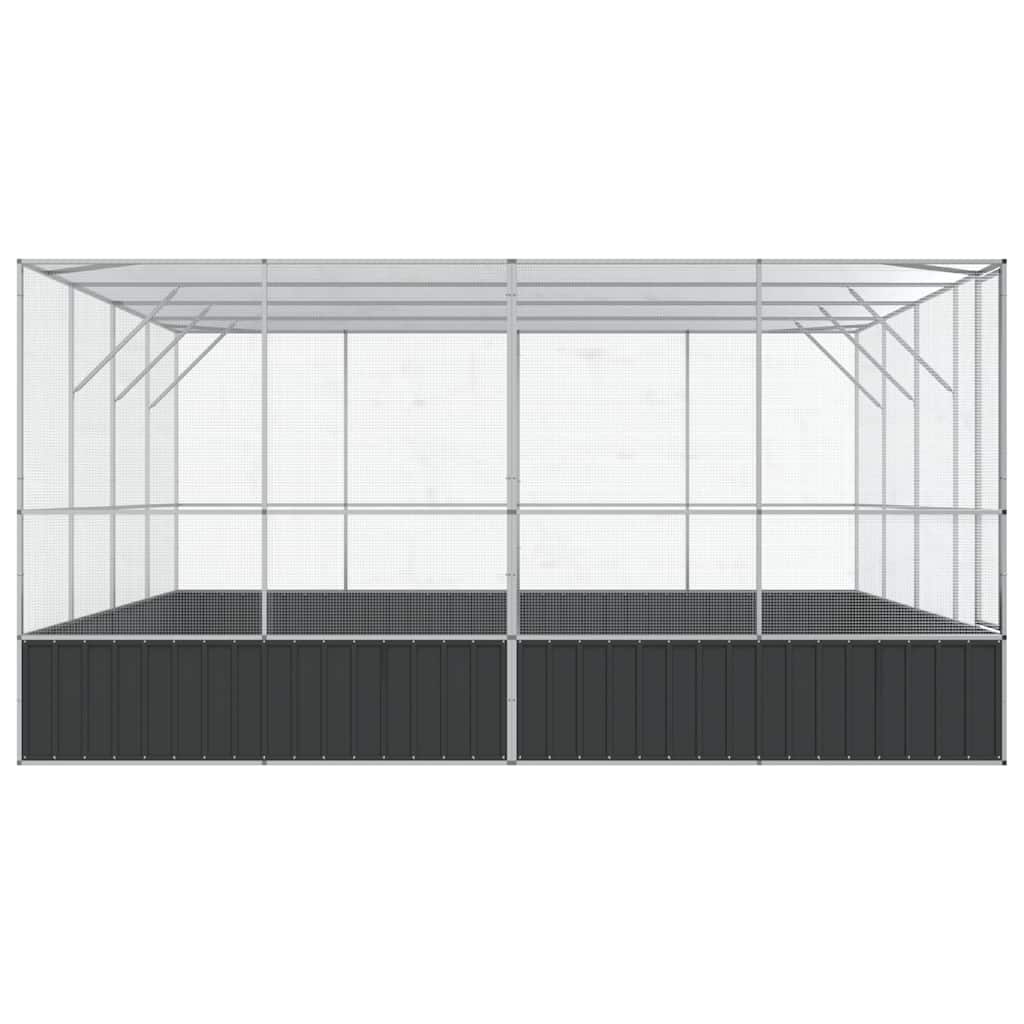 Aviary Silver Galvanized steel Large Durable Aviary