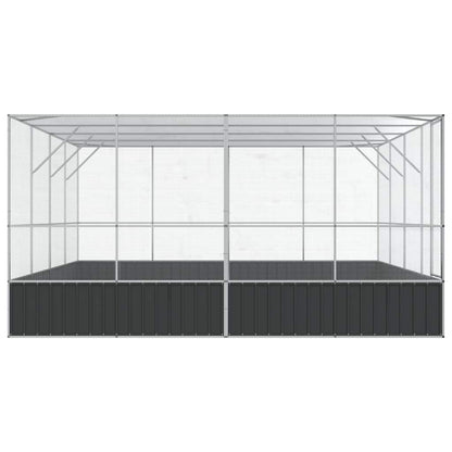 Aviary Silver Galvanized steel Large Durable Aviary