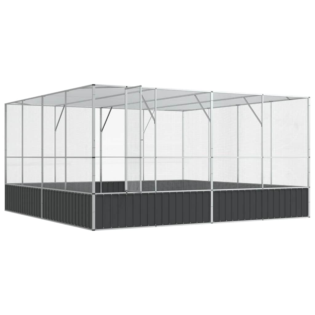 Aviary Silver Galvanized steel Large Durable Aviary